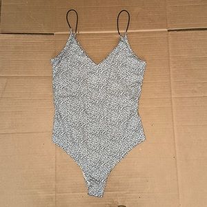 Grey Cheetah body suit